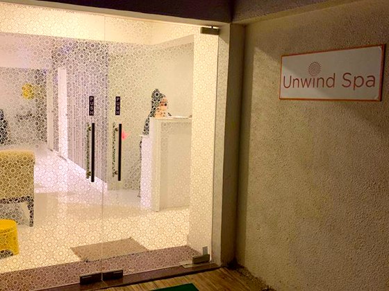 Entrance to Unwind Spa
