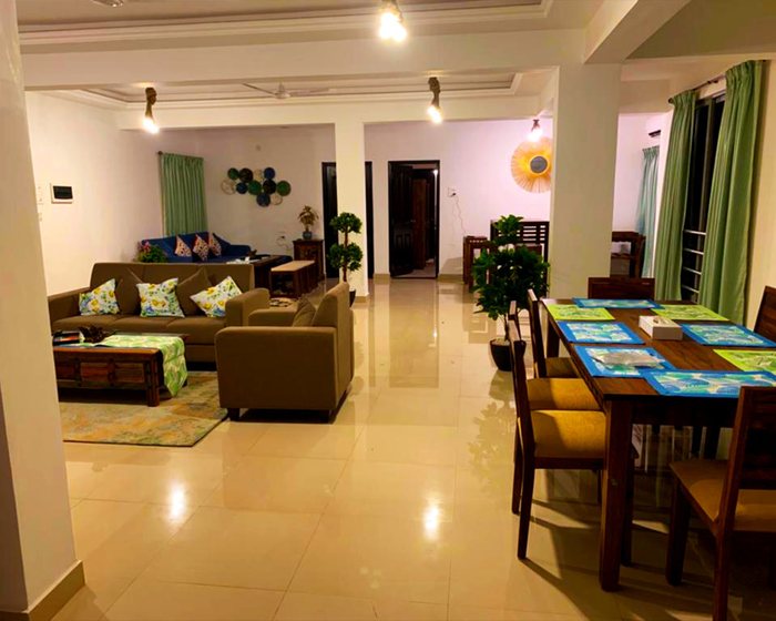 Inside a villa